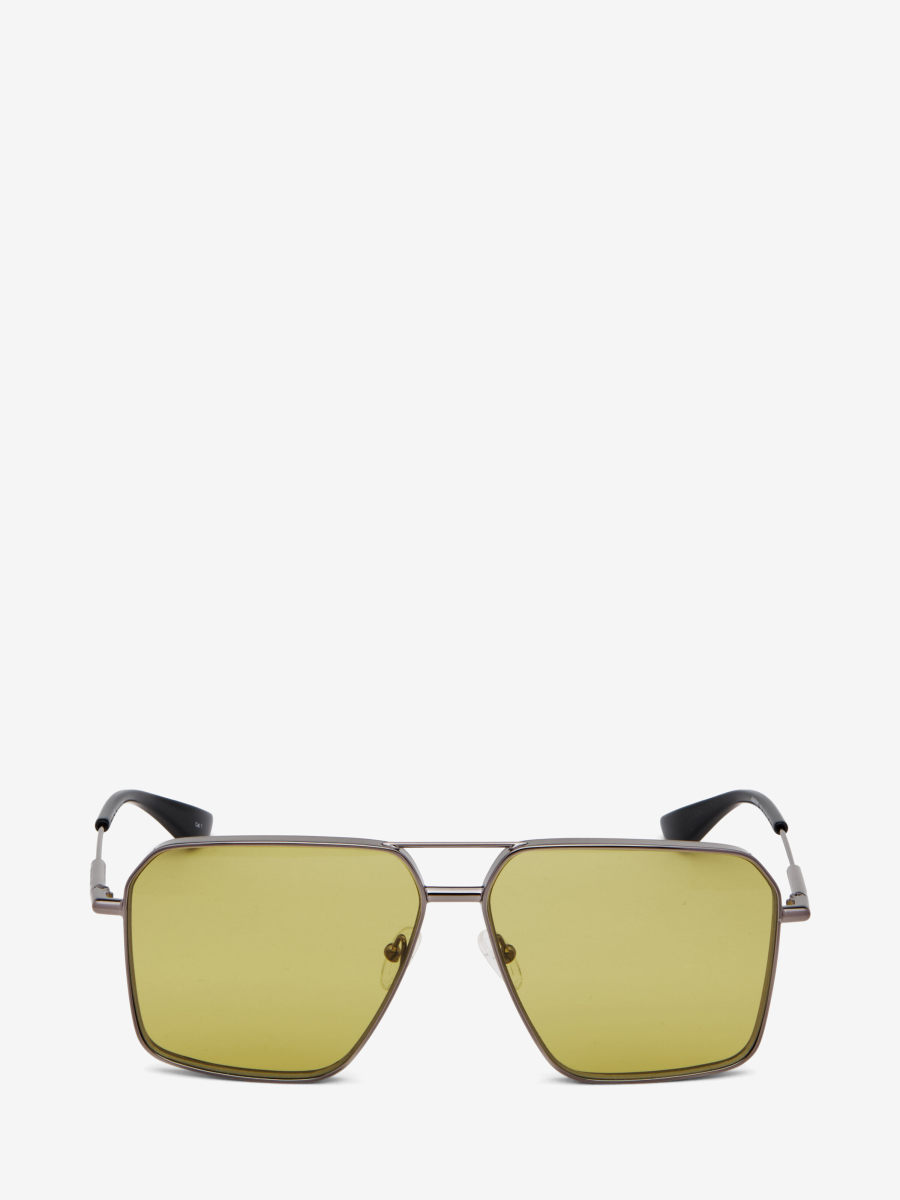 ALEXANDER MCQUEEN - Metal T-Bar Navigator Sunglasses - Item 832524I33301277